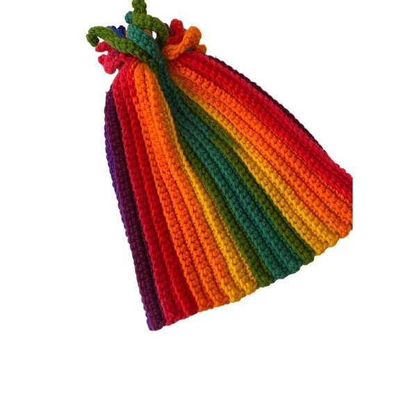 🌈Handmade Rainbow Beanie OS - Picture 4 of 4